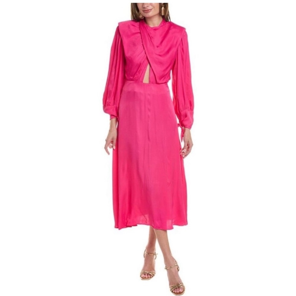 FARM Rio Vibrant Pink Midi Skirt